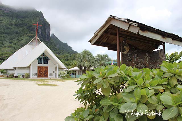 Church, Bora Bora, French Polynesia, copyright Angela Fairbank