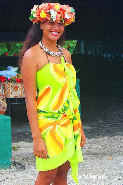 Girl, Moorea, French Polynesia, copyright Angela Fairbank