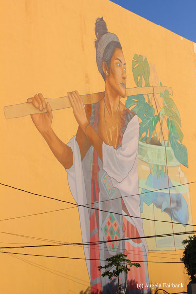 mural at the other end of the beach