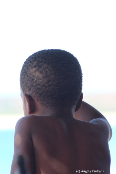 boy at santa monica restaurant