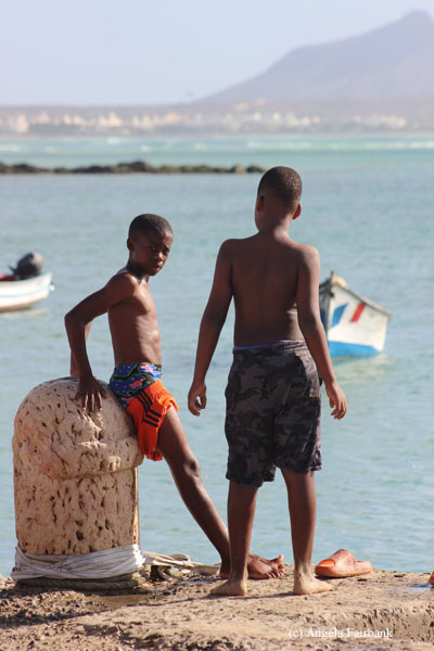 boys at sal rei beach