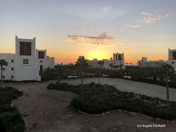 sunset at the resort