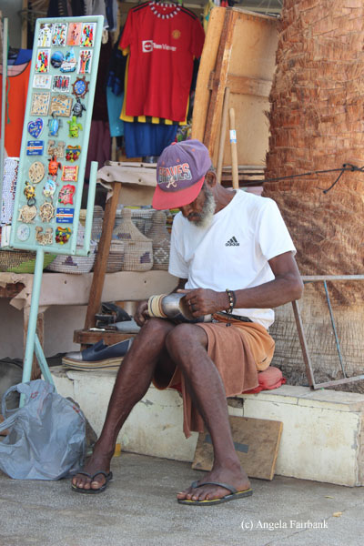 craftsman at souvenir market